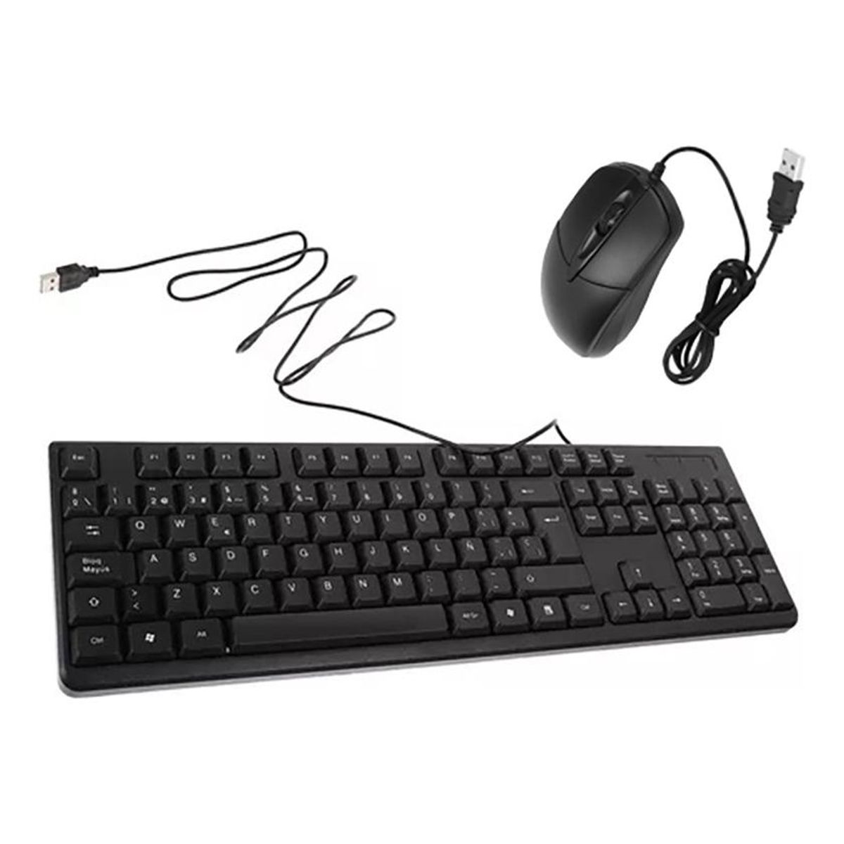 GENERICO - Combo Teclado y Mouse Alámbrico H-8810 Negro.