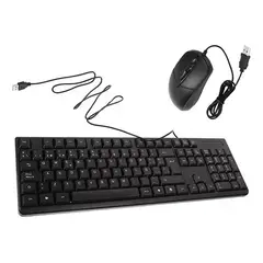 GENERICO - Combo Teclado y Mouse Alámbrico H-8810 Negro.