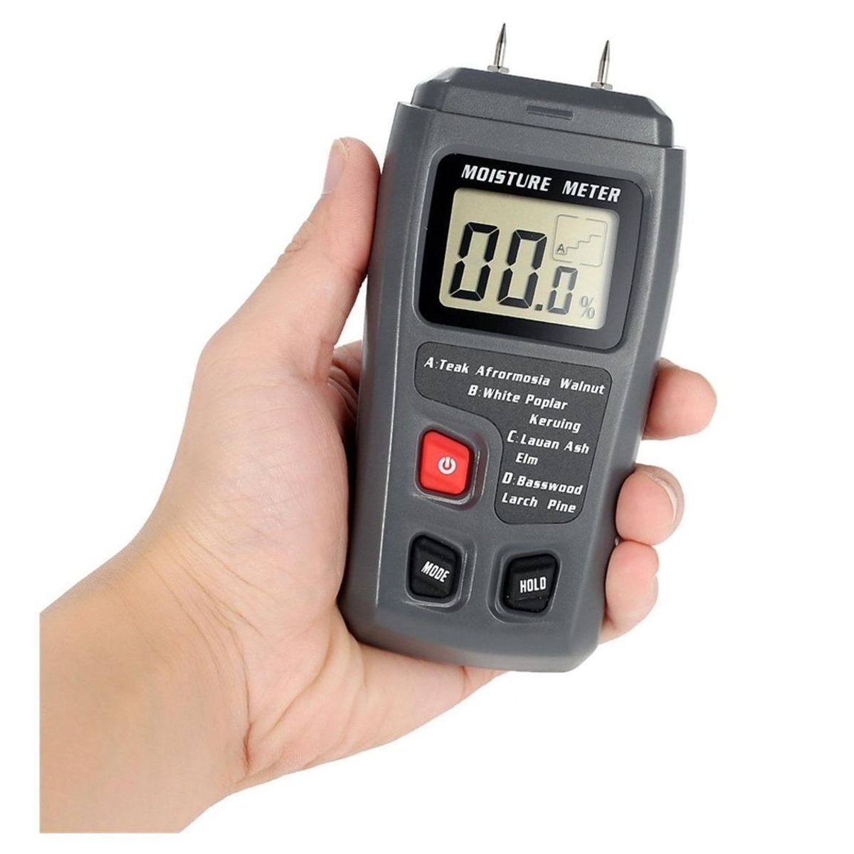 GENERICO - Medidor Digital de Humedad para Madera con Pantalla LCD