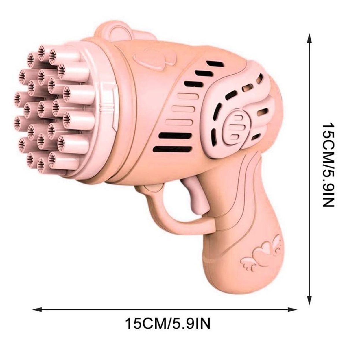 GENERICO - Lanzadora de Burbujas con Ventilador y 50ml de Líquido