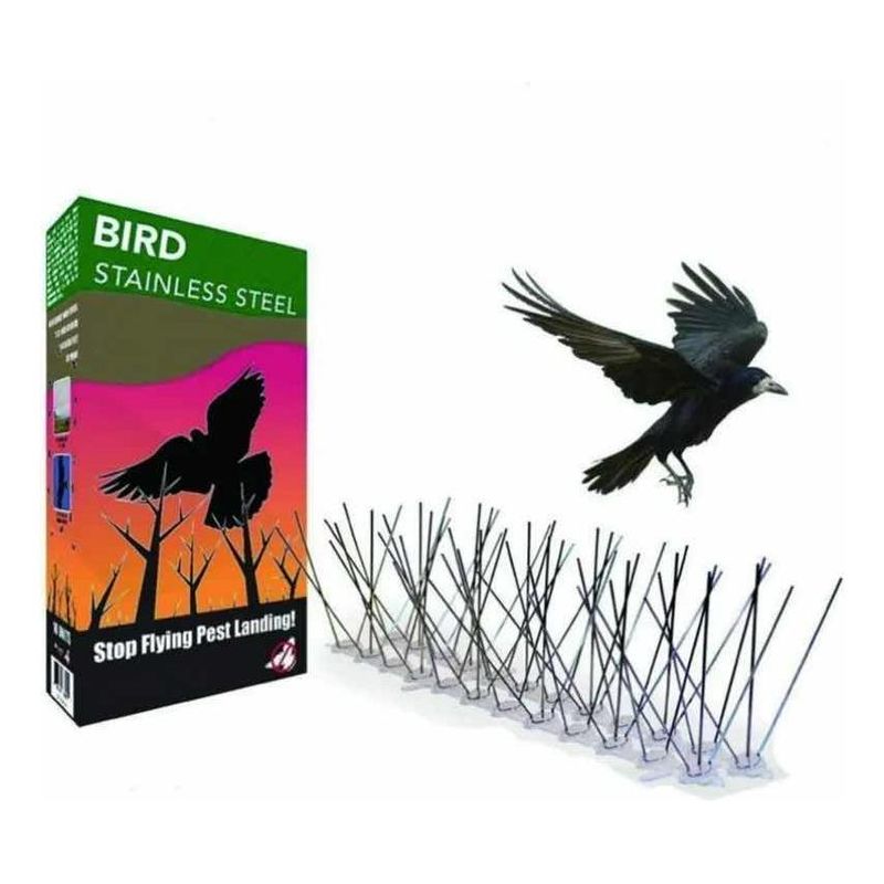 GENERICO - Pack de 5 Tiras de Púas para Repeler Palomas y Aves