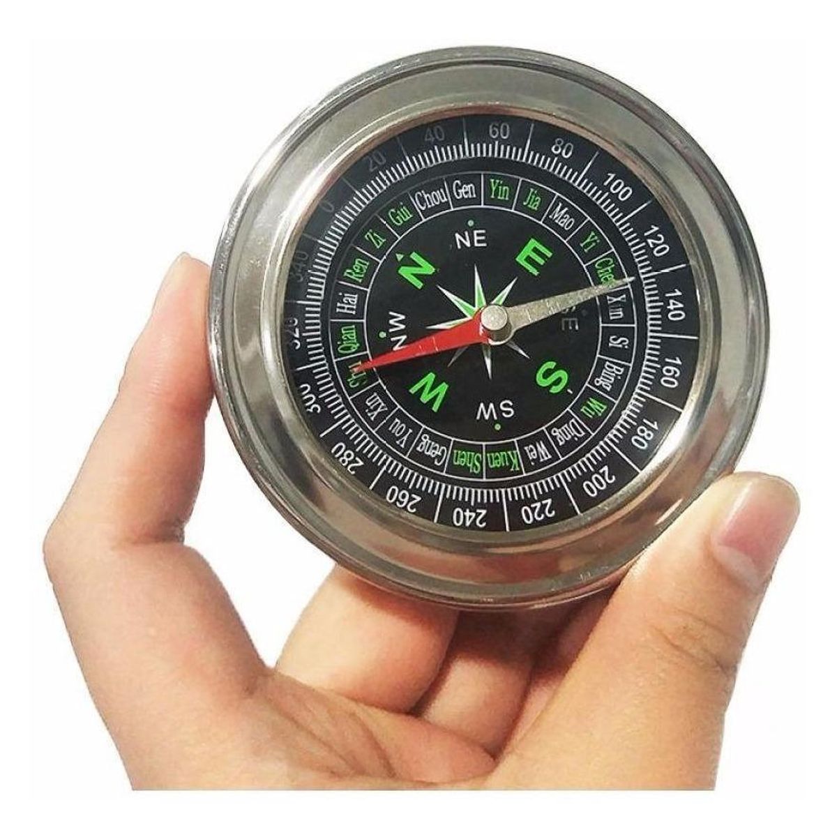 GENERICO - Brújula Magnética de Acero Inoxidable para Navegación