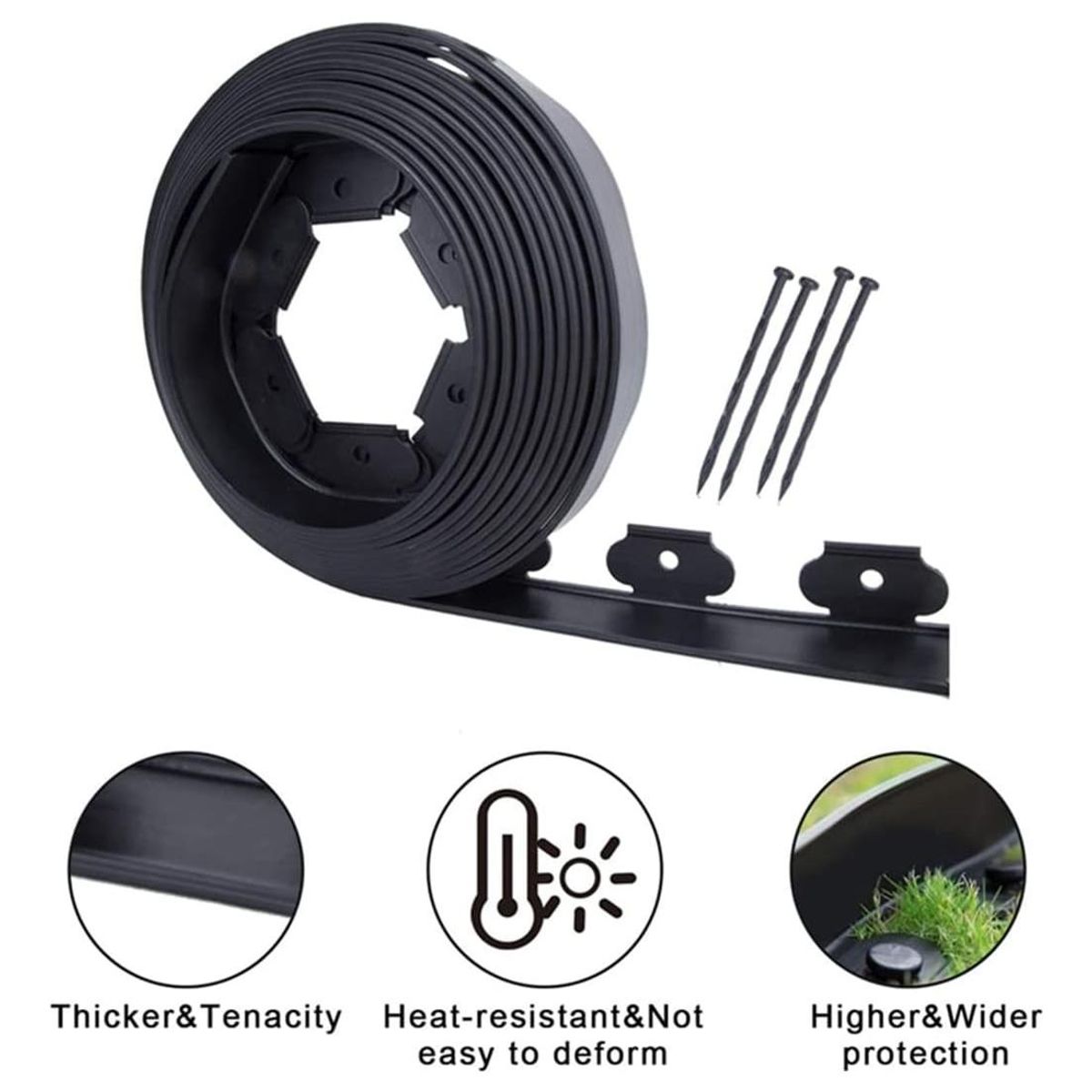 GENERICO - Separador de Jardín Flexible 5cm x 10m de Plástico