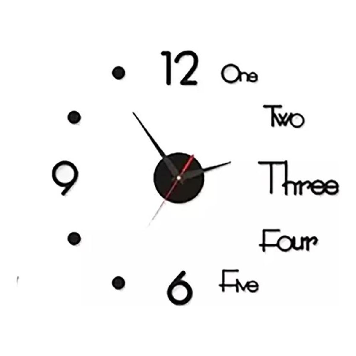 GENERICO - Reloj de Pared 3D para Decorar Casa y Oficina