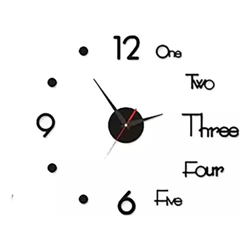 GENERICO - Reloj de Pared 3D para Decorar Casa y Oficina
