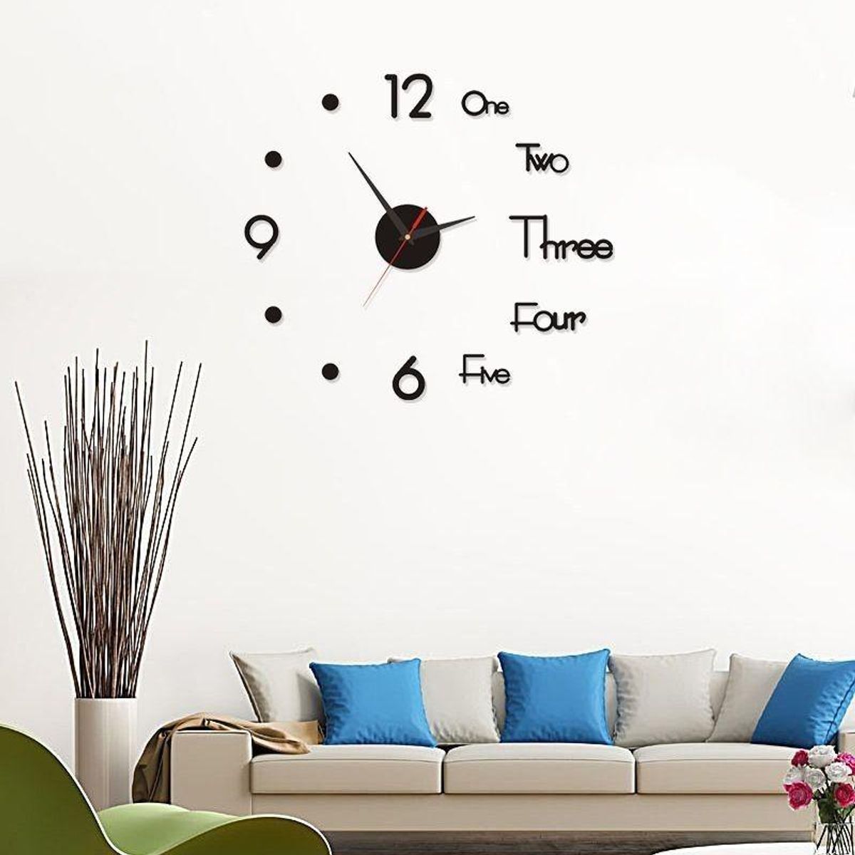 GENERICO - Reloj de Pared 3D para Decorar Casa y Oficina