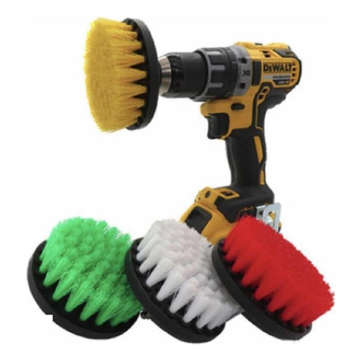 GENERICO - Set de 4 Cepillos para Taladro Multiusos para Limpieza