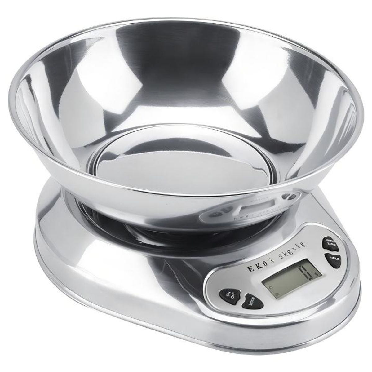 GENERICO - Báscula de Cocina Digital de Acero Inoxidable 5kg con Bowl