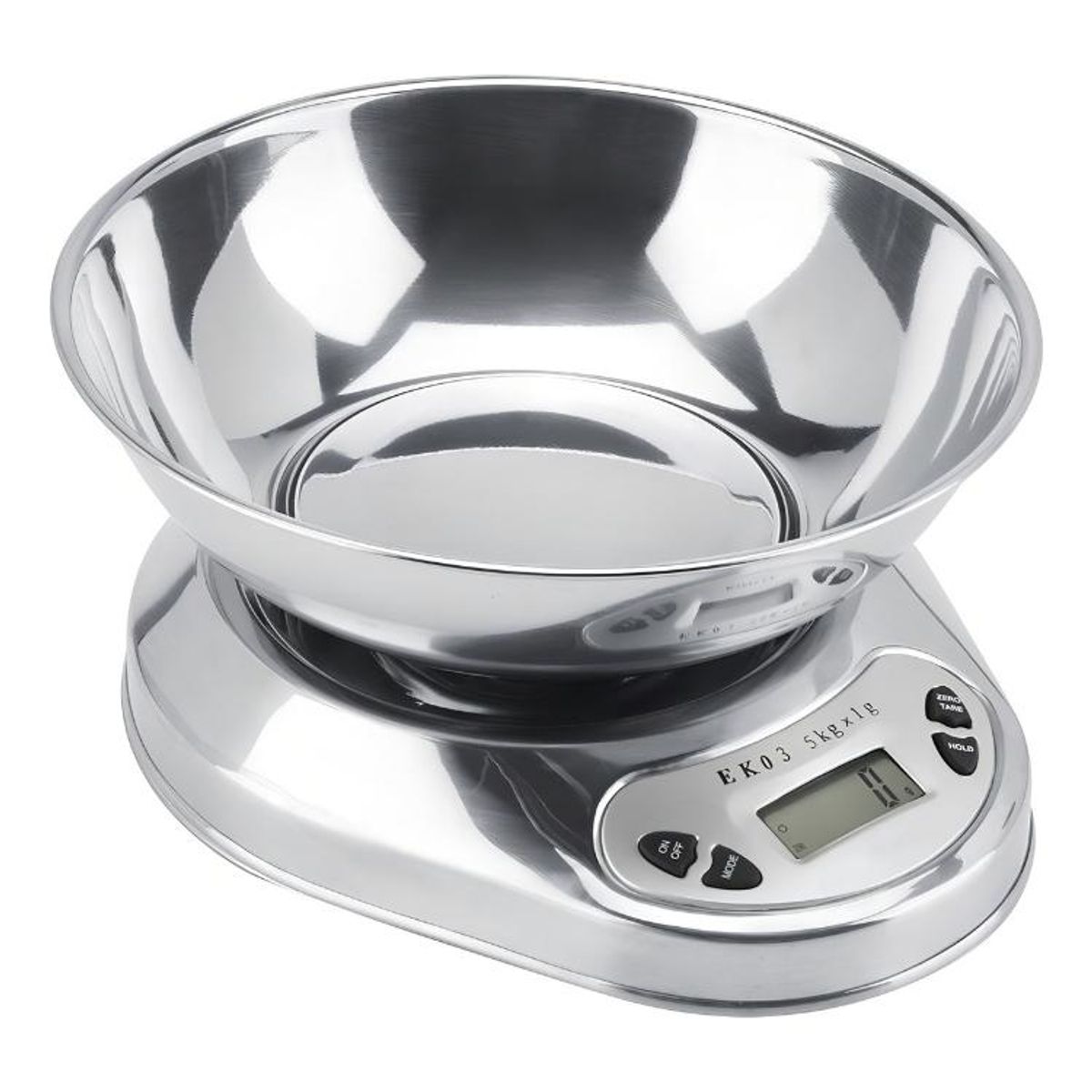 GENERICO - Báscula de Cocina Digital de Acero Inoxidable 5kg con Bowl