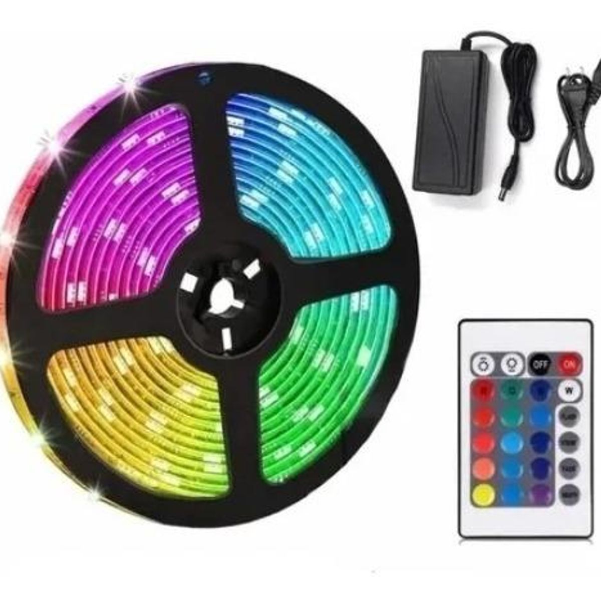 GENERICO - Cinta LED RGB de 2m para TV y PC con control remoto