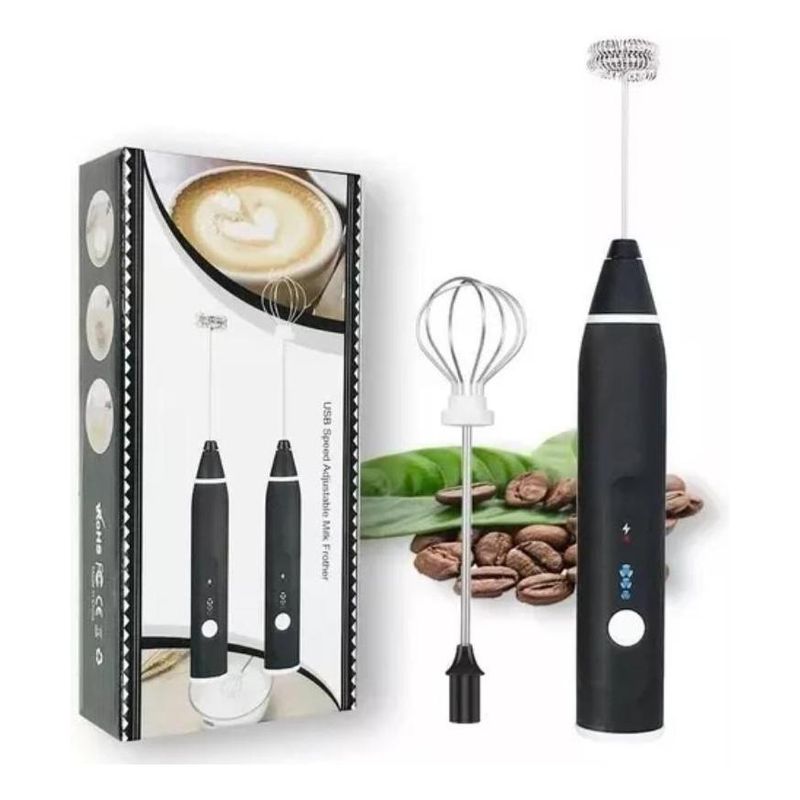 GENERICO - Batidor Eléctrico Espumador Recargable para Cocina