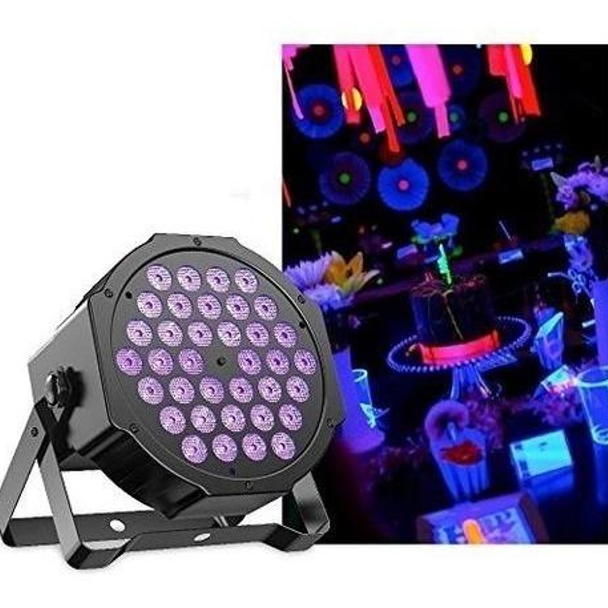 GENERICO - Foco LED UV 36W con Control DMX para Eventos