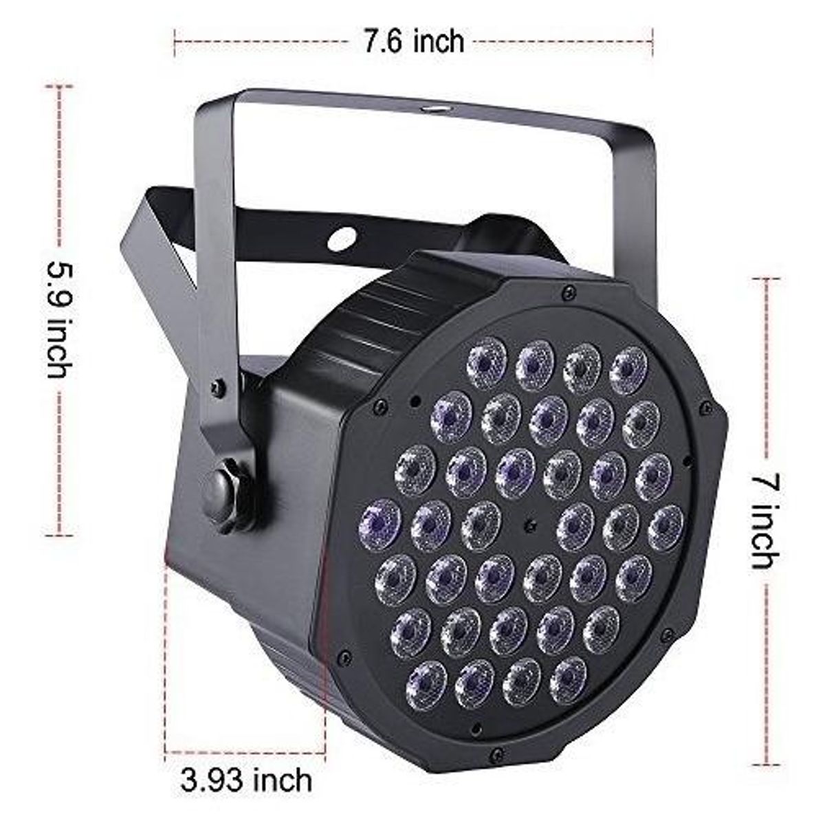 GENERICO - Foco LED UV 36W con Control DMX para Eventos