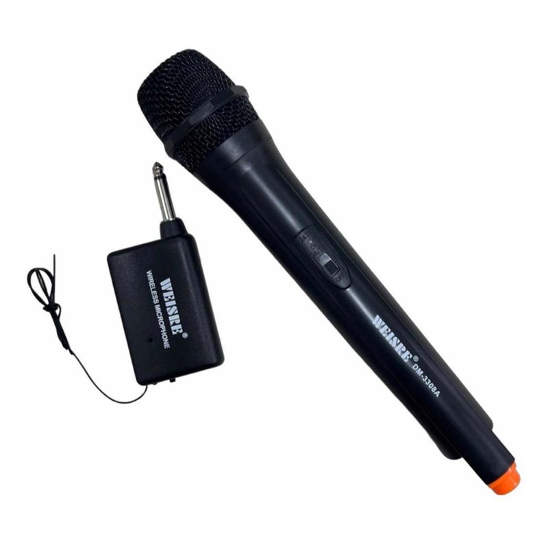 GENERICO - Micrófono Inalámbrico Dinámico Weisre DM-3308A Negro