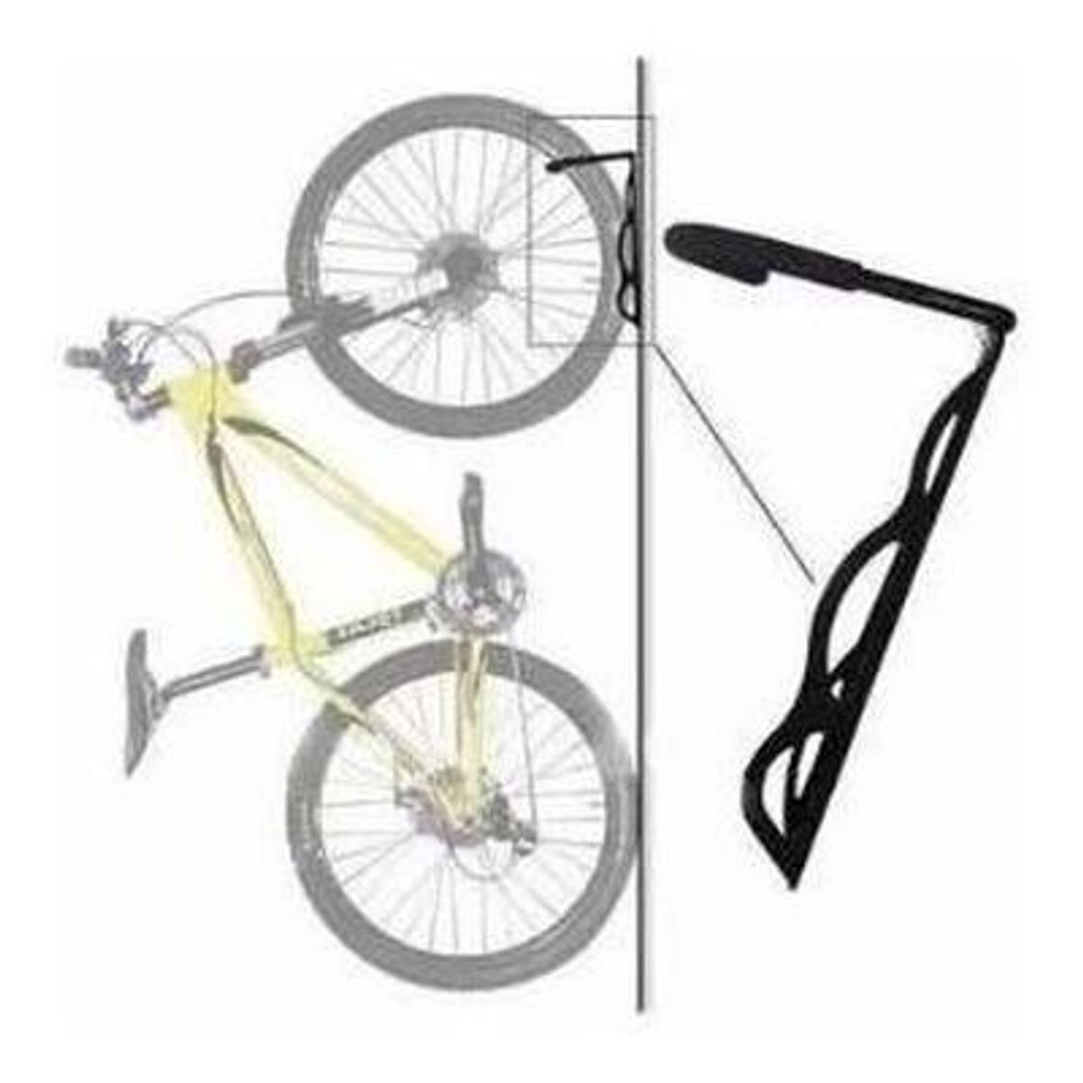 GENERICO - Pack de 3 Ganchos Soporte para Bicicletas de Acero