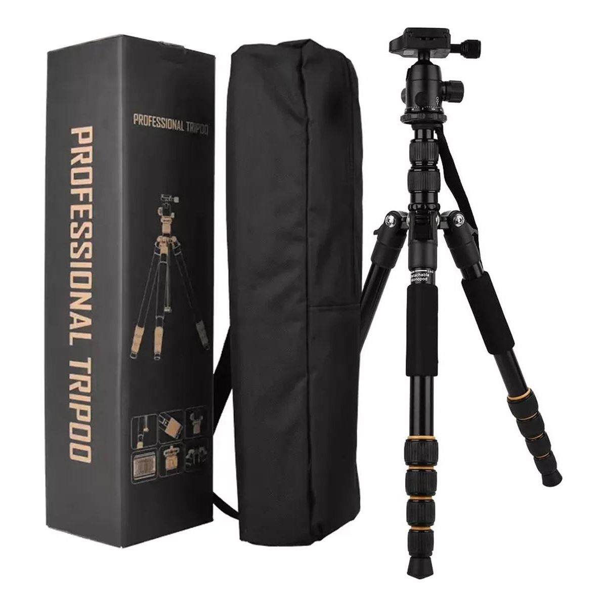 GENERICO - Trípode Profesional para Cámara y Celular con Cabezal 666S