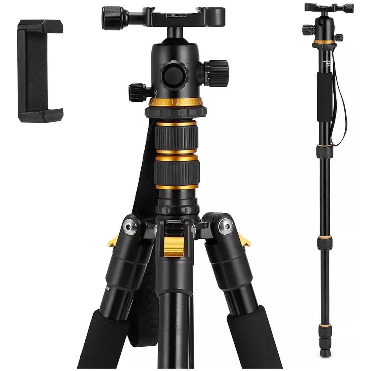 GENERICO - Trípode Profesional para Cámara y Celular con Cabezal 666S