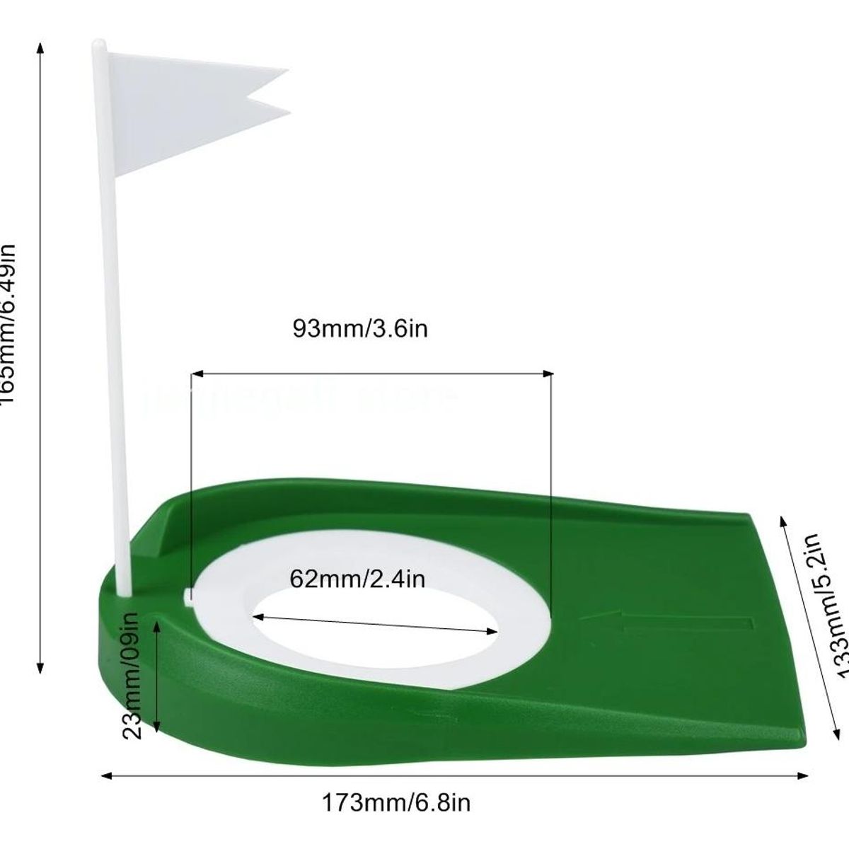 GENERICO - Dispositivo de Entrenamiento de Golf con Agujero para Putt
