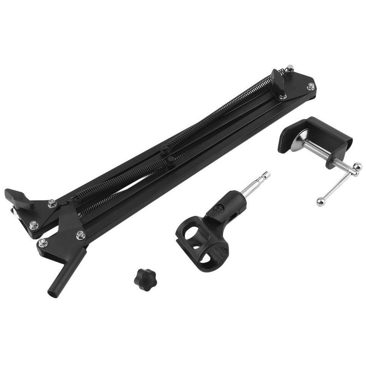 GENERICO - Soporte Ajustable de Micrófono Plegable de Metal