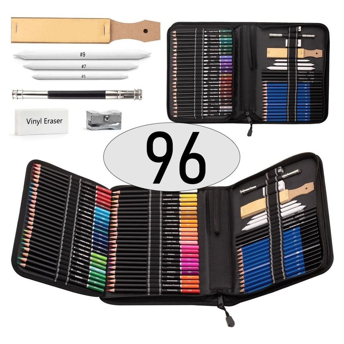 GENERICO - Estuche de Lápices de Colores 96 Piezas para Artistas
