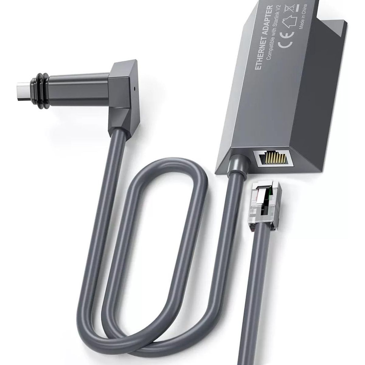 GENERICO - Adaptador Ethernet UTP para Conexión Starlink de Alta Velocidad