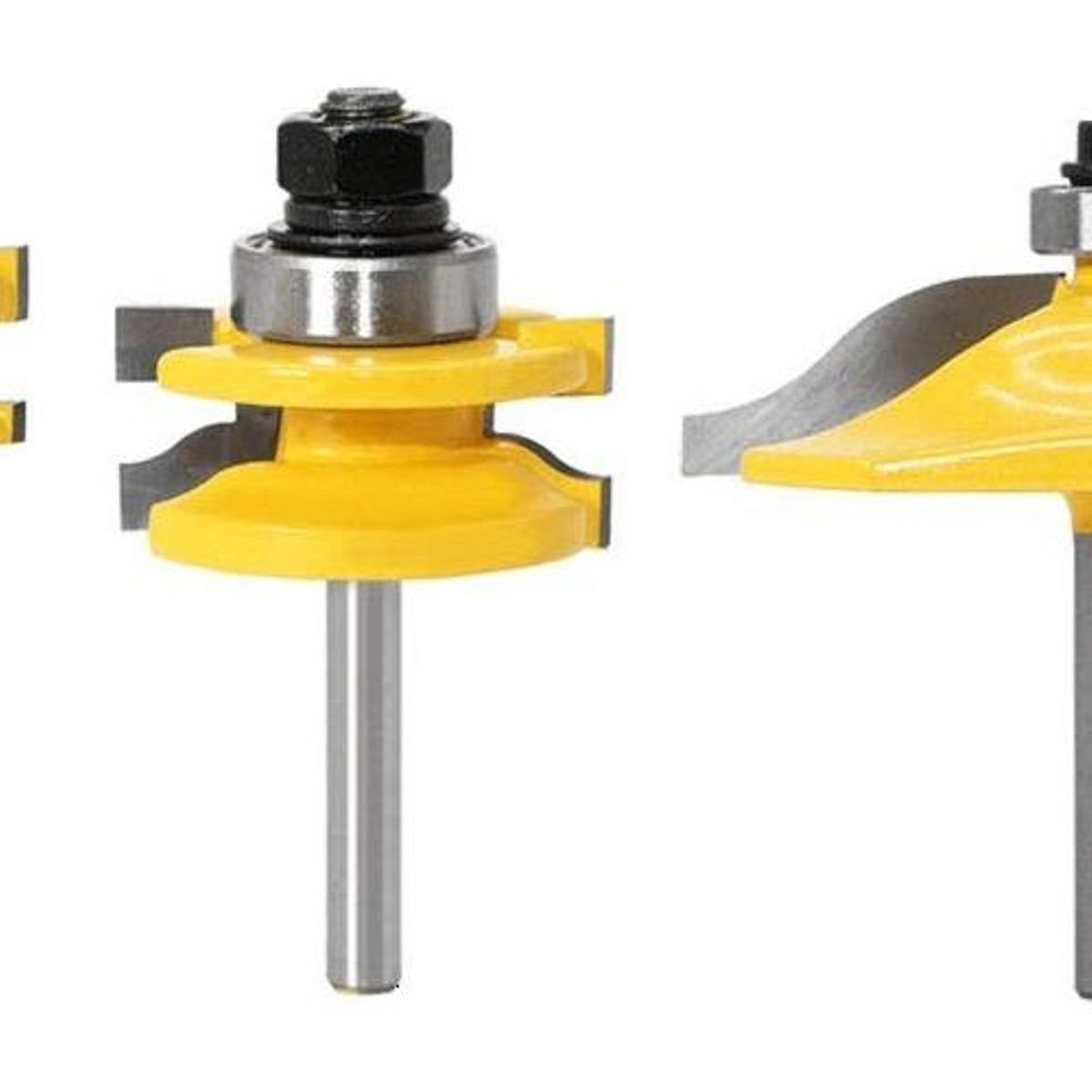 GENERICO - Juego de 3 Fresas de 8mm para Carpintería