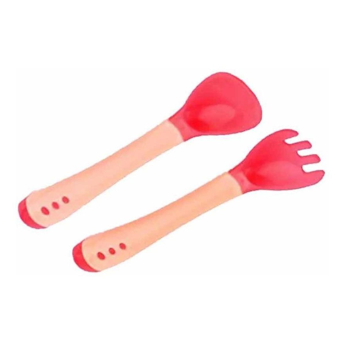 GENERICO - Cubiertos de Plástico para Bebés - Tenedor y Cuchara