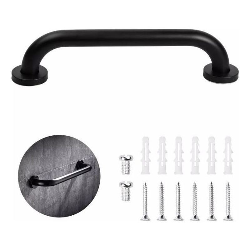 GENERICO - Barra de Seguridad de Acero Inoxidable Negro Mate - 30 cm