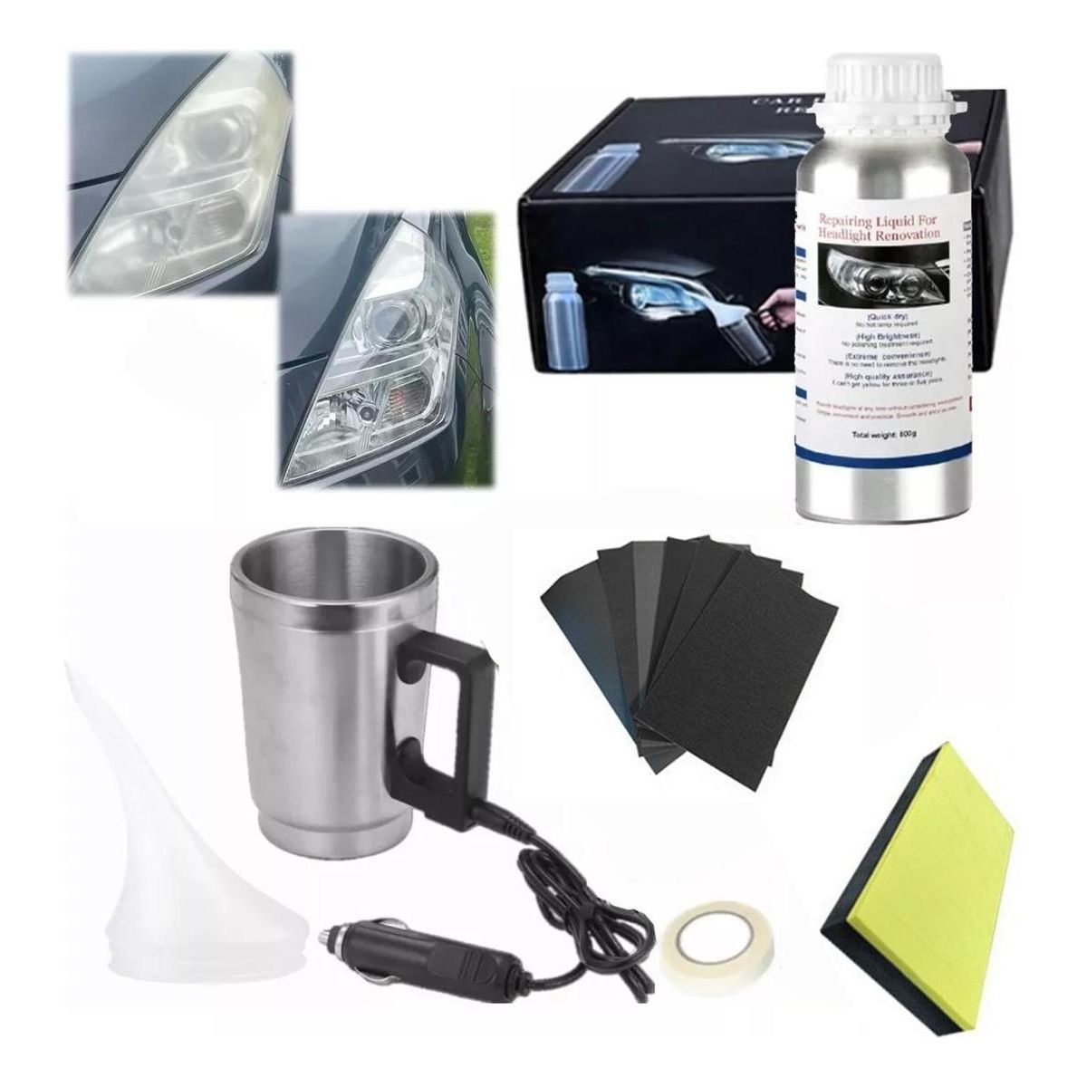 GENERICO - Kit Restaurador de Faros para Automóviles Pulidor Eficaz