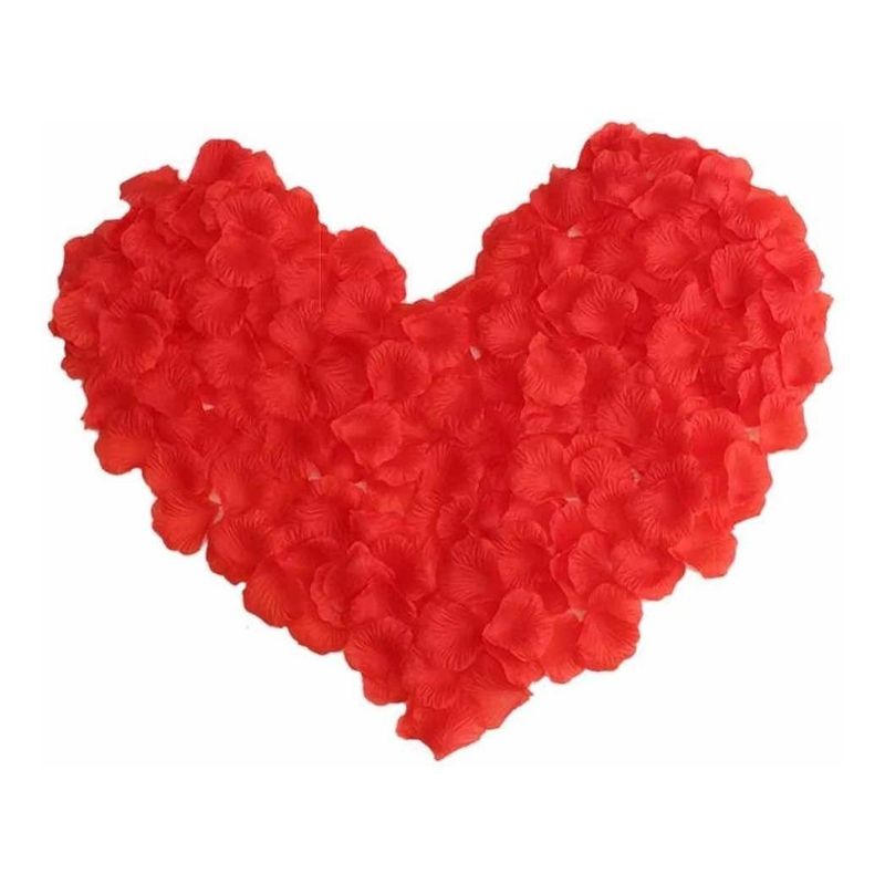 GENERICO - Pétalos de Rosa Artificiales Rojos - 100 Unidades