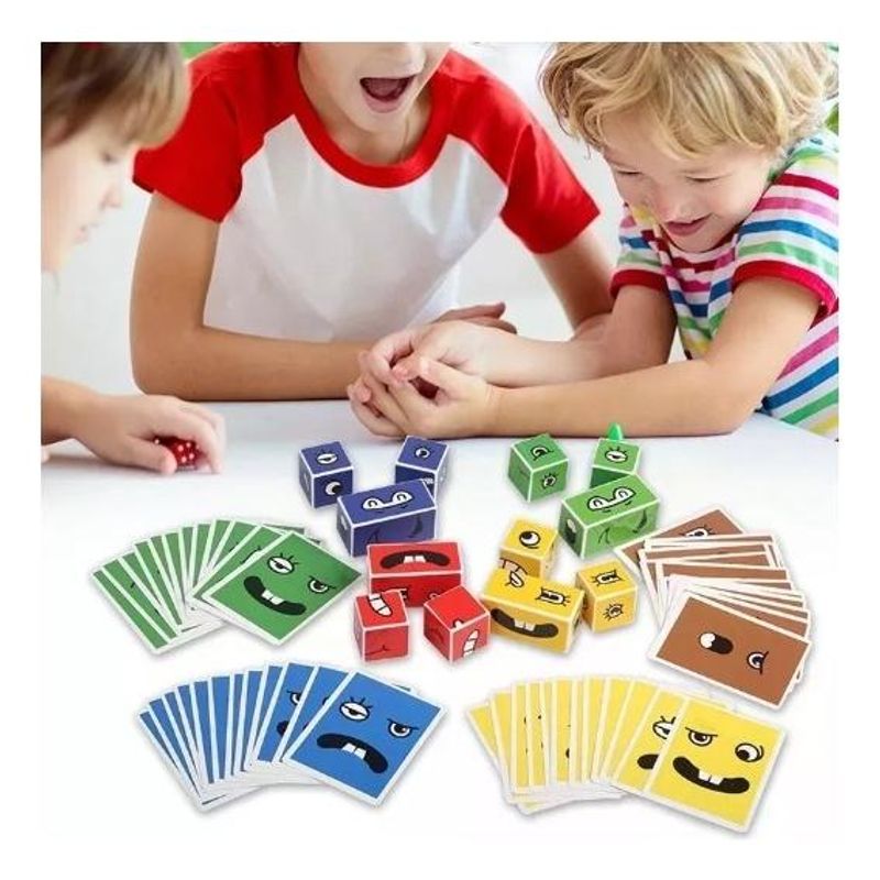 GENERICO - Cubo de Expresión Interactivo para Niños - Puzzle Educativo