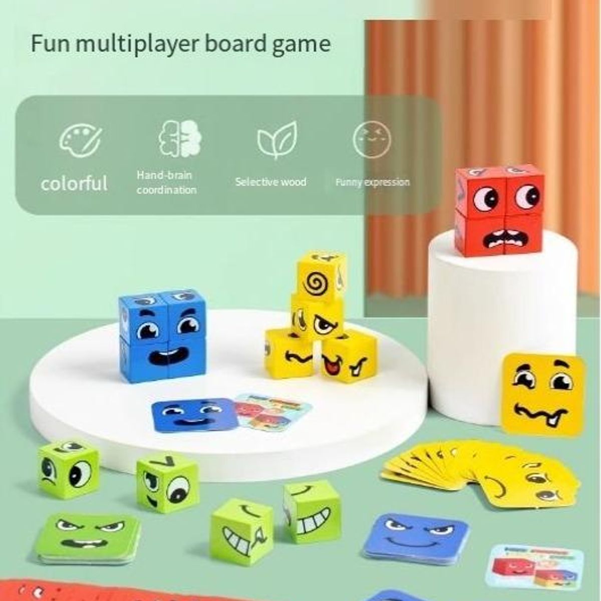 GENERICO - Cubo de Expresión Interactivo para Niños - Puzzle Educativo