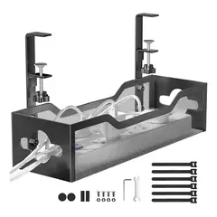 GENERICO - Organizador de Cables para Escritorio con Rejilla 40cm