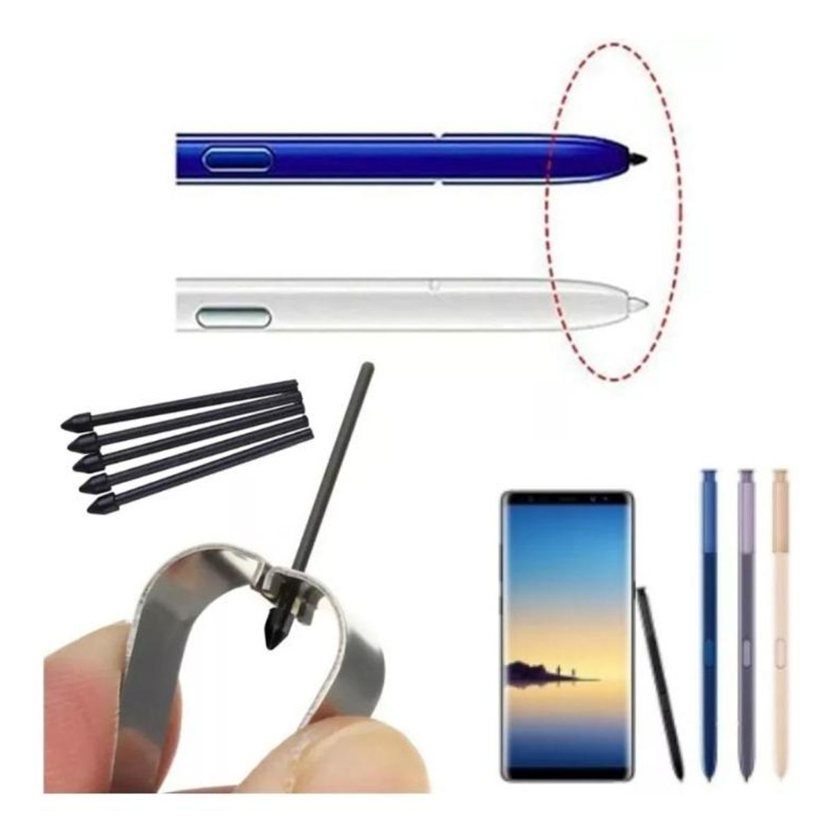 GENERICO - 5 Puntas de Repuesto para S-Pen de Samsung Galaxy