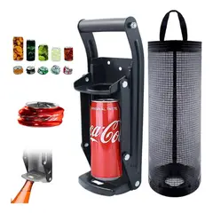 GENERICO - Trituradora de Latas de Pared con Abrebotellas Integrado