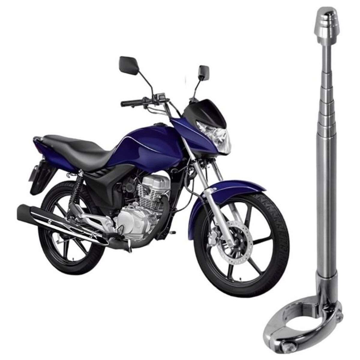 GENERICO - Antena Retráctil Protectora para Motocicleta Corta Hilo