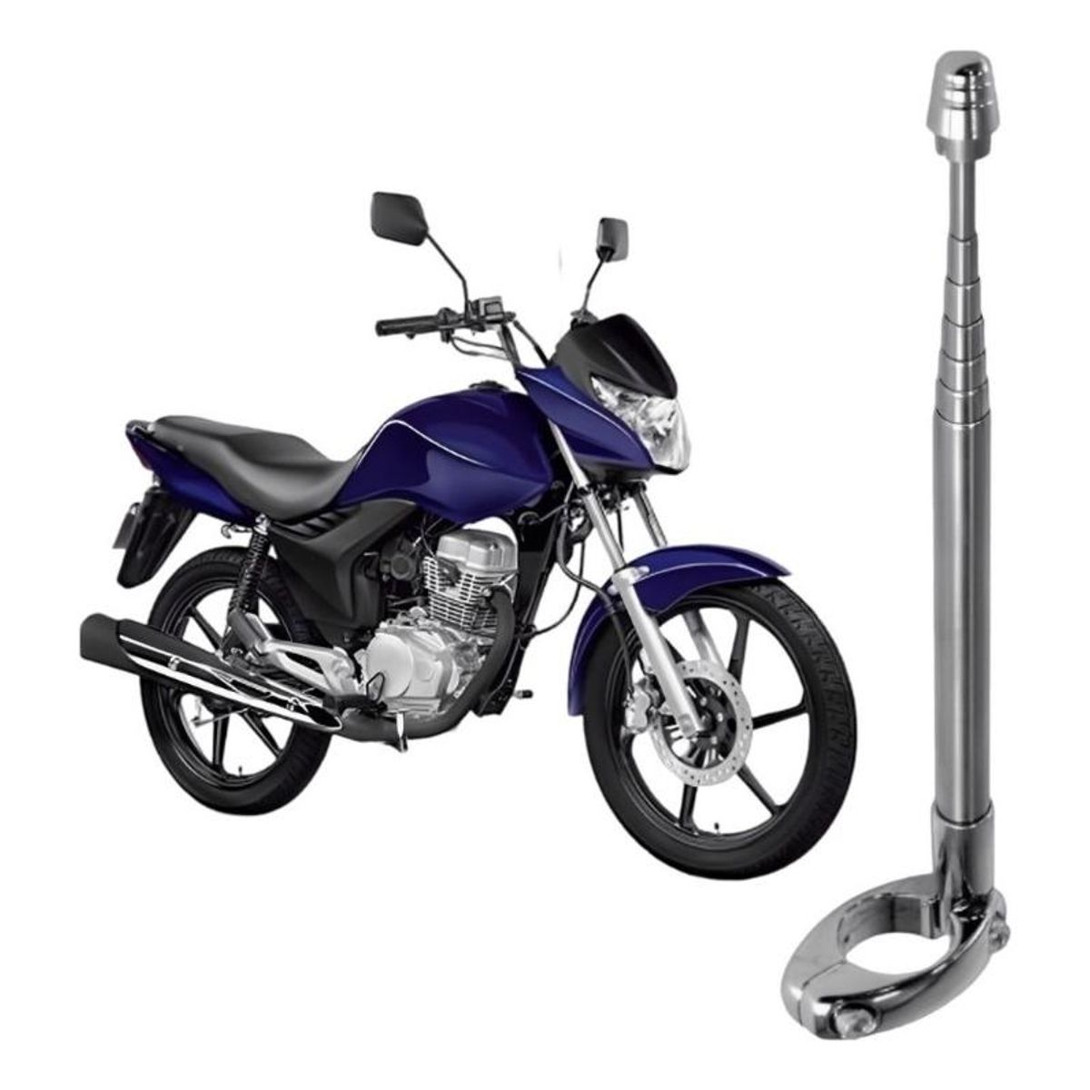 GENERICO - Antena Retráctil Protectora para Motocicleta Corta Hilo