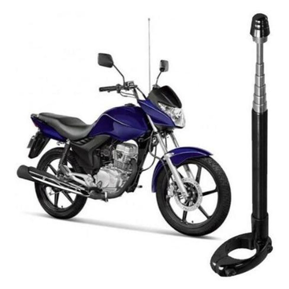 GENERICO - Antena Retráctil Protectora para Motocicleta Corta Hilo