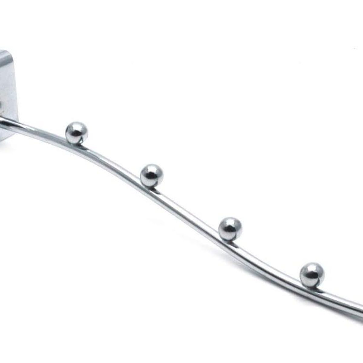 GENERICO - Pack de 10 Ganchos para Panel Ranurado 27 cm Perlados