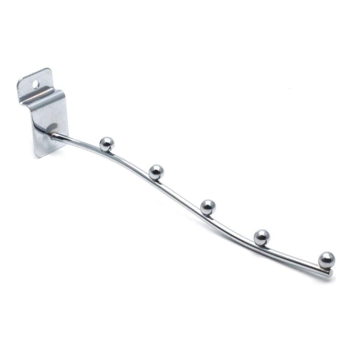 GENERICO - Pack de 10 Ganchos para Panel Ranurado 27 cm Perlados