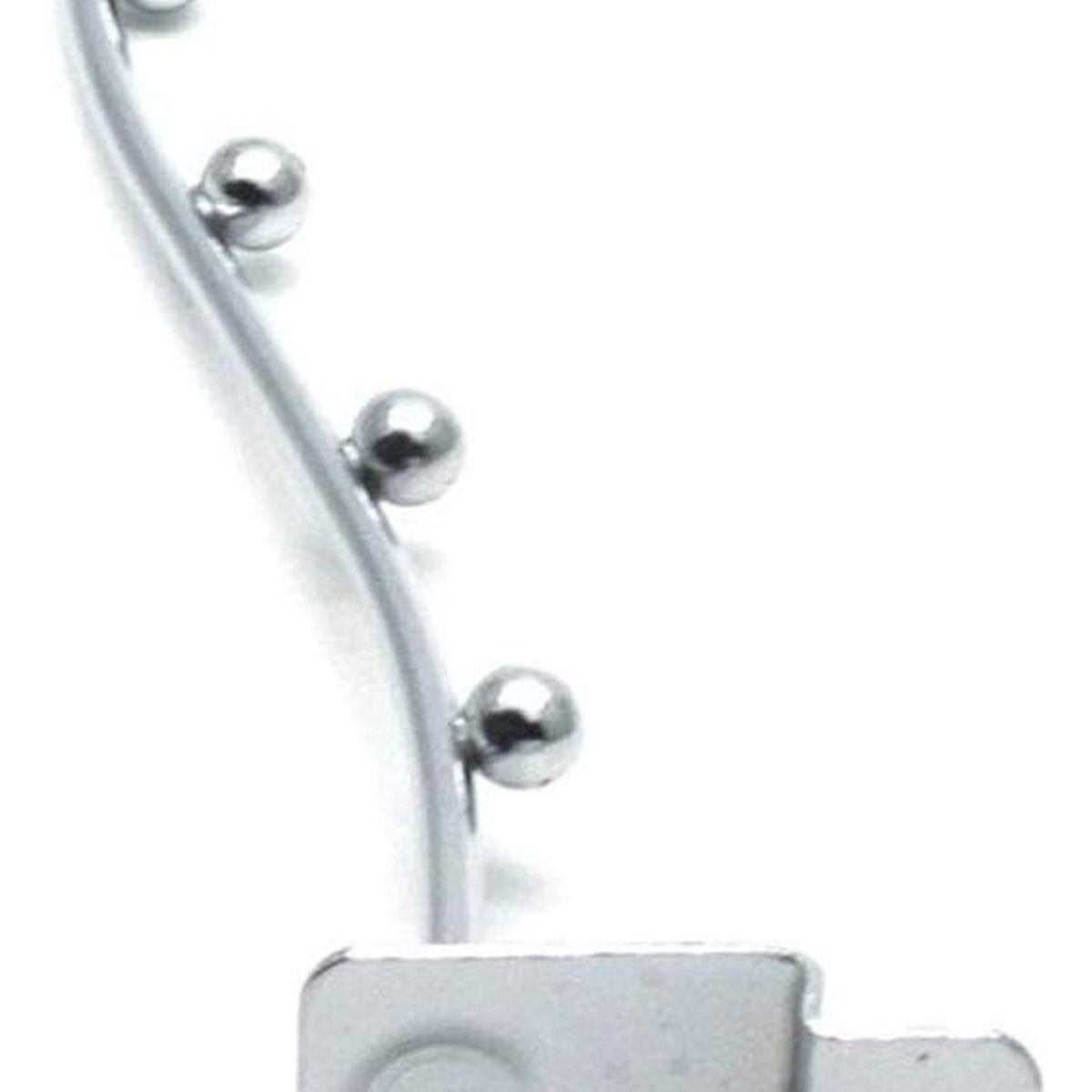 GENERICO - Pack de 10 Ganchos para Panel Ranurado 27 cm Perlados