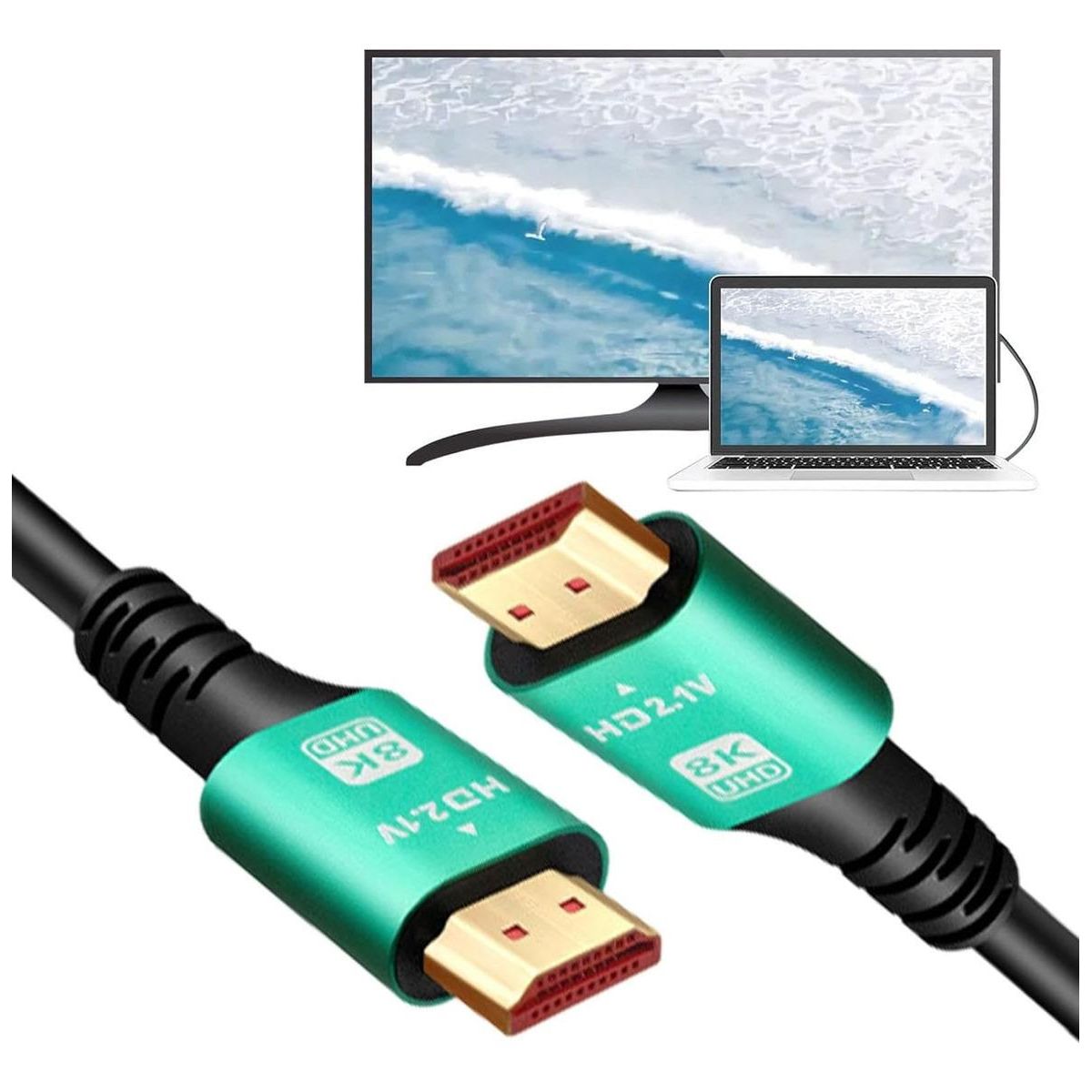 GENERICO - Cable HDMI 8K 60Hz 3mts para Video Ultra HD