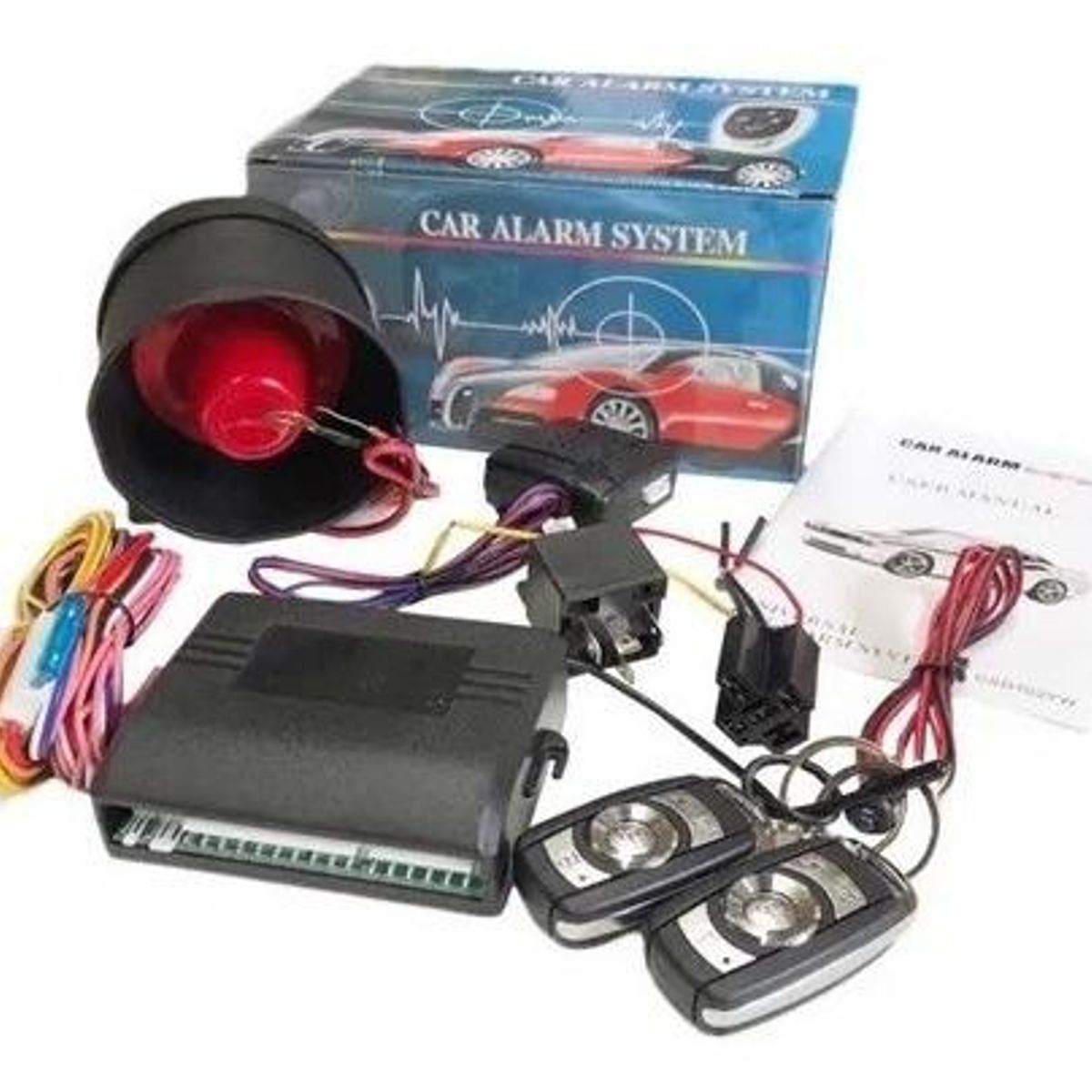 GENERICO - Kit de Alarma para Auto con 2 Controles Remotos