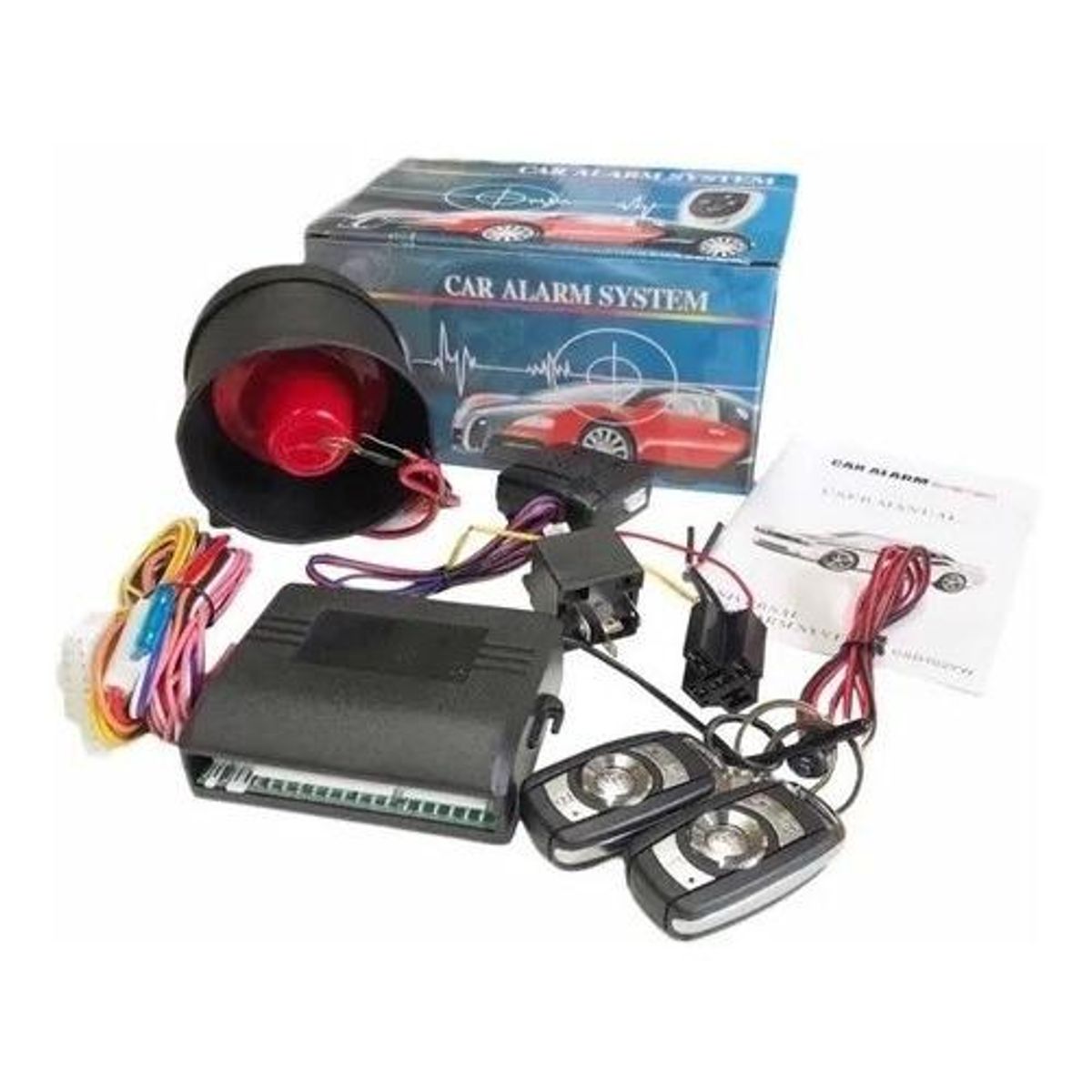 GENERICO - Kit de Alarma para Auto con 2 Controles Remotos