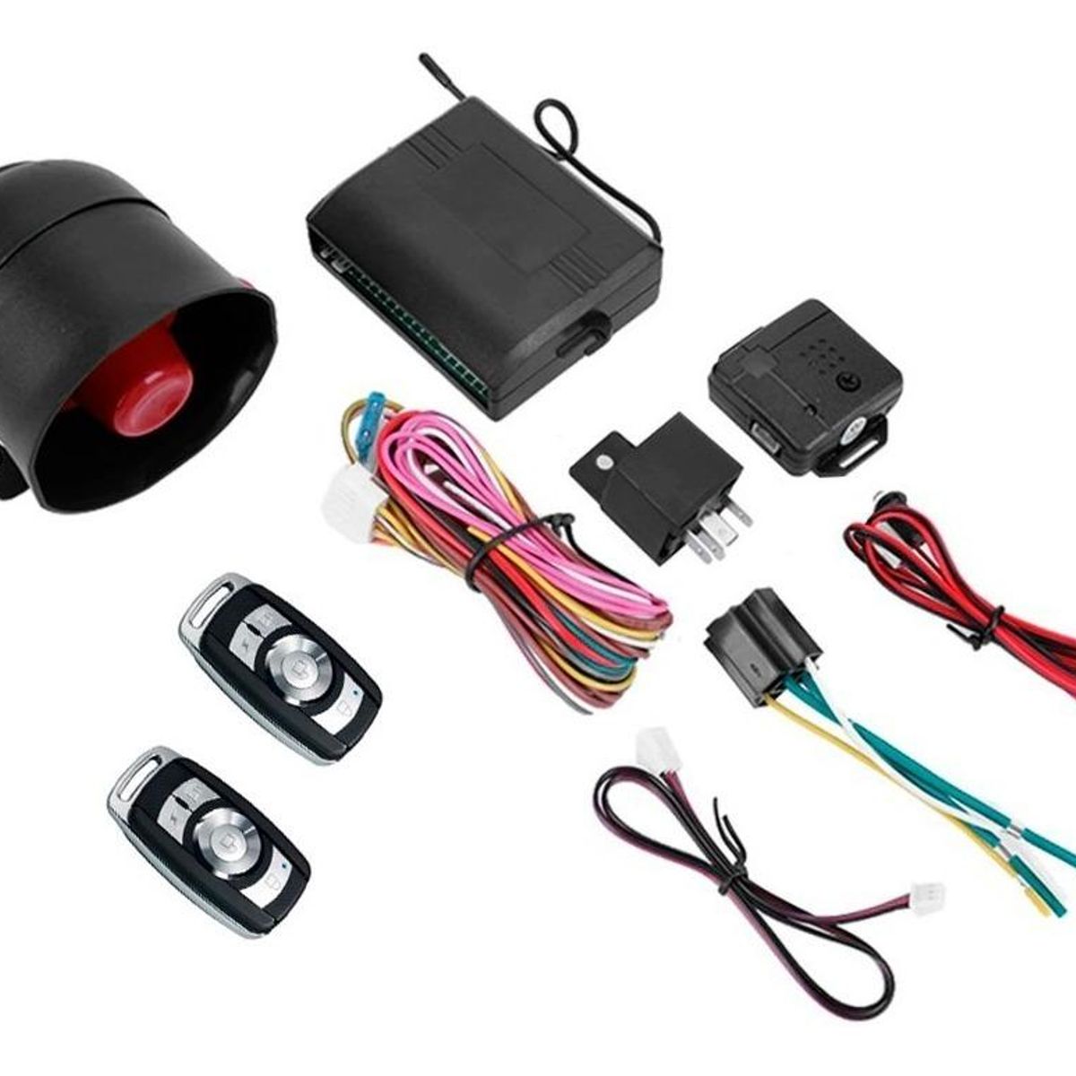 GENERICO - Kit de Alarma para Auto con 2 Controles Remotos