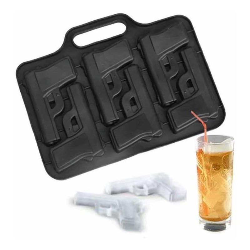 GENERICO - Set de 3 Cubeteras de Hielo en Forma de Pistola