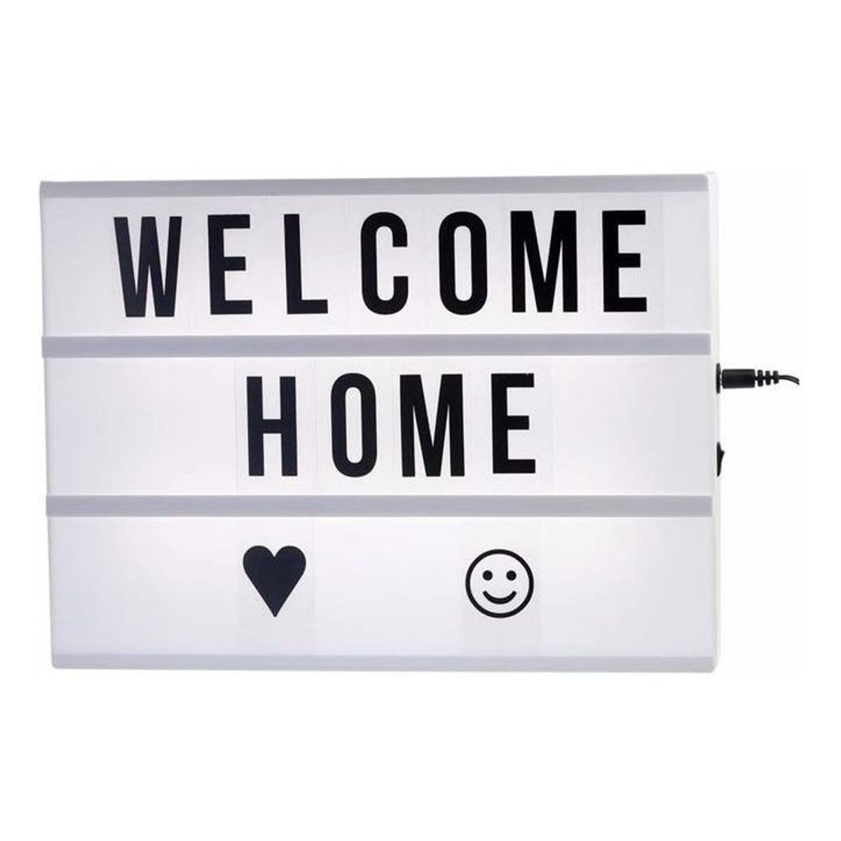 GENERICO - Caja de Luz LED A4 con Letras y Emojis para Decorar