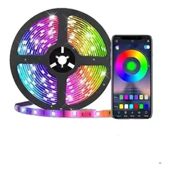 GENERICO - Cinta LED RGB Bluetooth 5 Metros 5050 con Control App.
