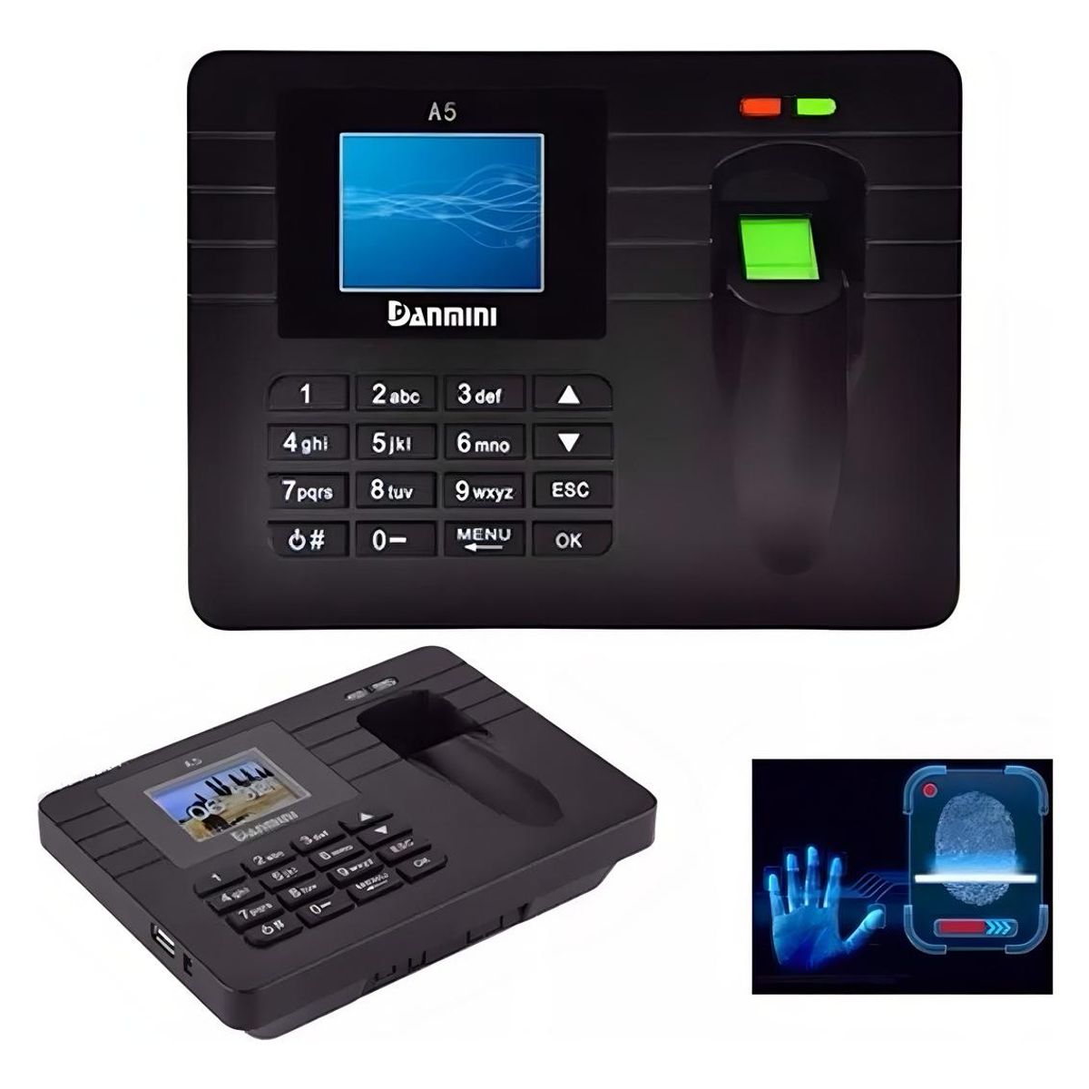 GENERICO - Reloj Digital Biométrico para Control de Asistencia