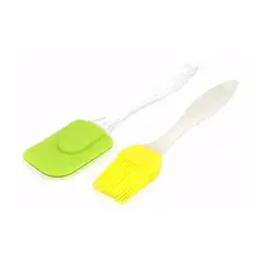 GENERICO - Juego de Espátula y Brocha de Silicona para Repostería